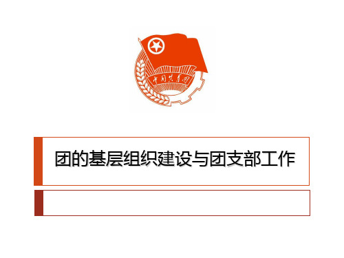 团组织建设和团支部建设PPT课件
