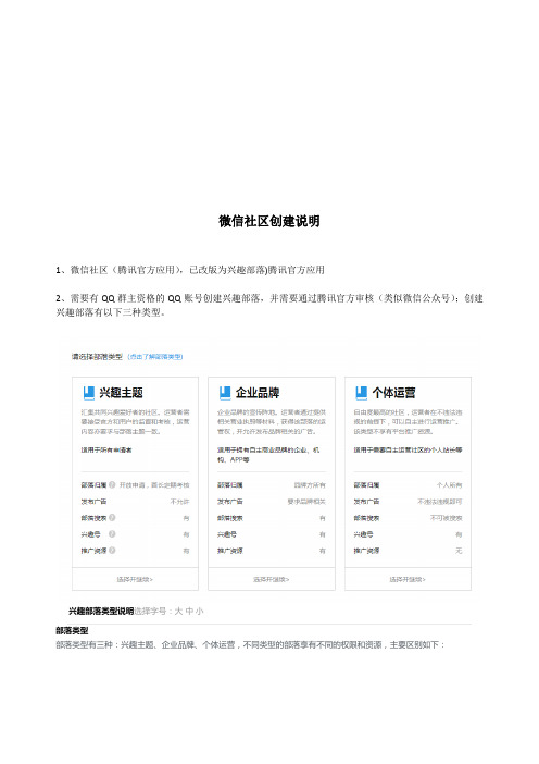 微信社区创建