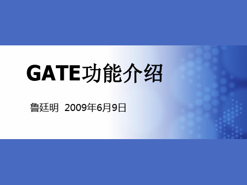 GATE功能介绍(对外)