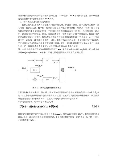 基于DSP软件无线电解调算法