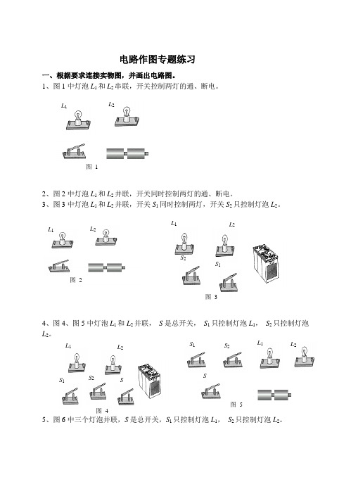 画物理电路图专题练习