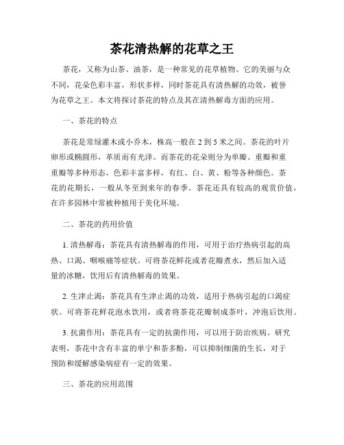茶花清热解的花草之王