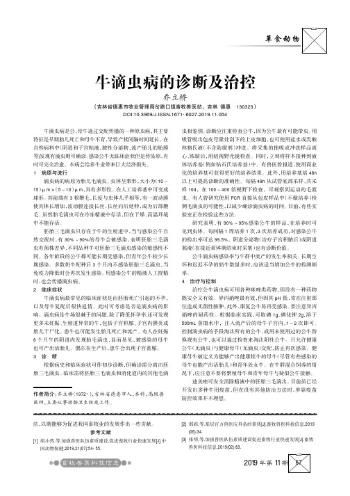 牛滴虫病的诊断及治控
