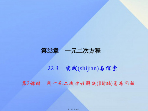 原九年级数学上册22.3实践与探索课件2(新版)华东师大版