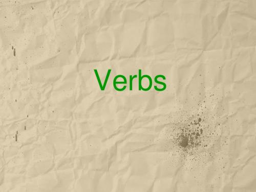 Verbs &verb phrase
