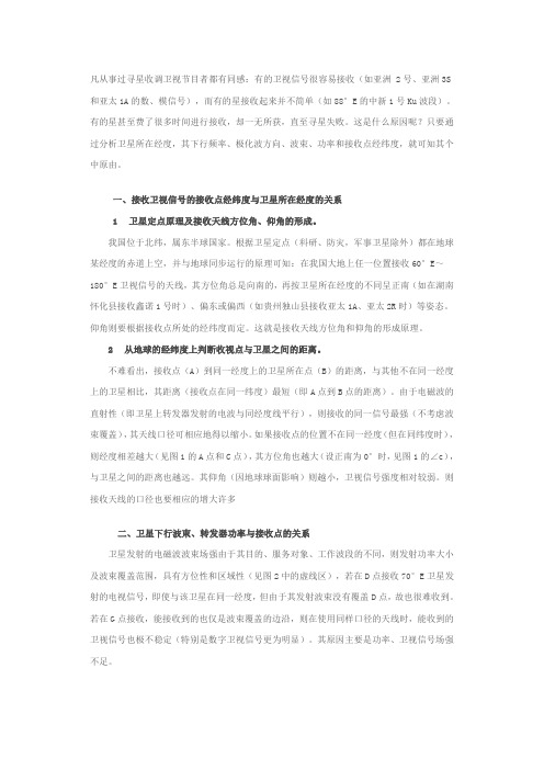 卫星天线寻星知识