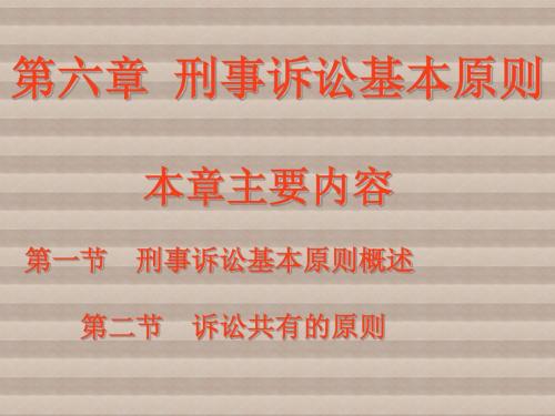刑事诉讼法第六章