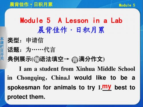 2013版步步高英语大一轮复习展示课件(深圳版)：必修1Module5