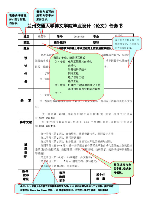 毕业设计任务书、开题报告、自查表-2015 (1)