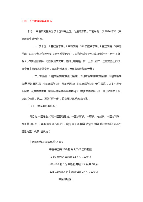 中医考研计划