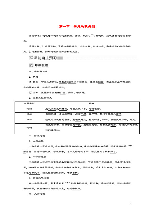 2019_2020学年新教材高中地理第4章地貌4_1常见地貌类型教案新人教版必修第一册