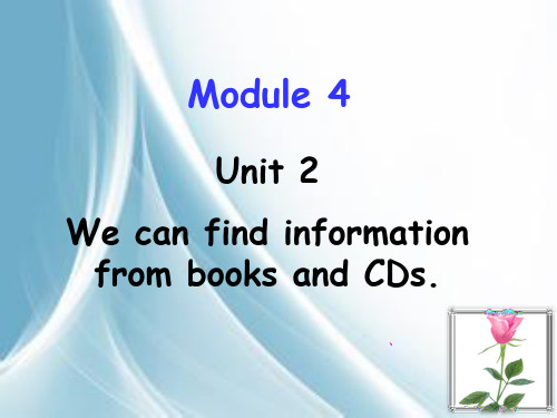 外研版英语课件5下module 4 unit 2 we can find information from books and cds 课件 (5)