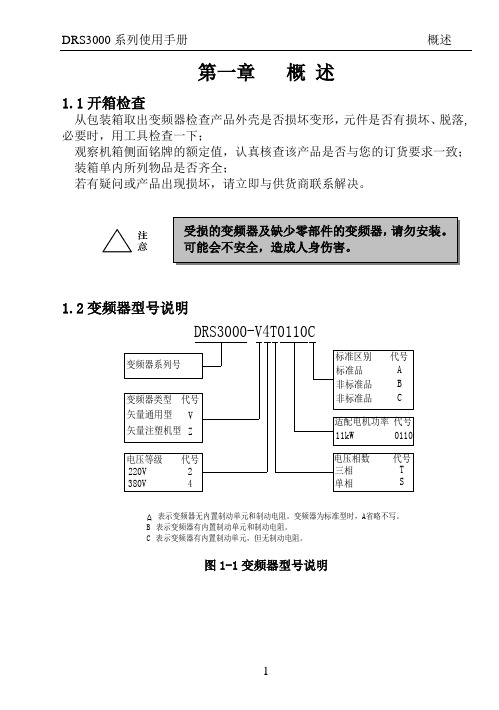 德瑞斯3000系列变频器说明书