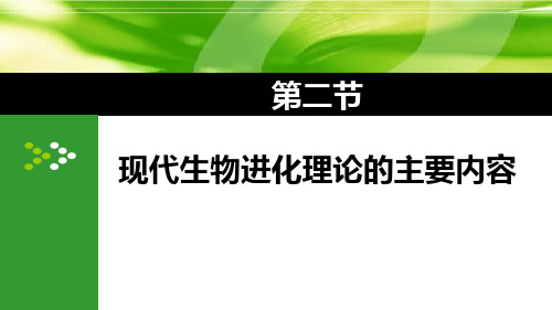 高中生物必修二 7_2 现代生物进化理论的主要内容