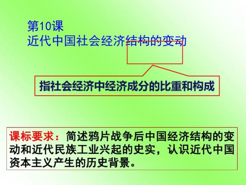 岳麓版高中历史必修二第二单元第10课《近代中国经济结构的变动》经典课件(42张)(共42张PPT)