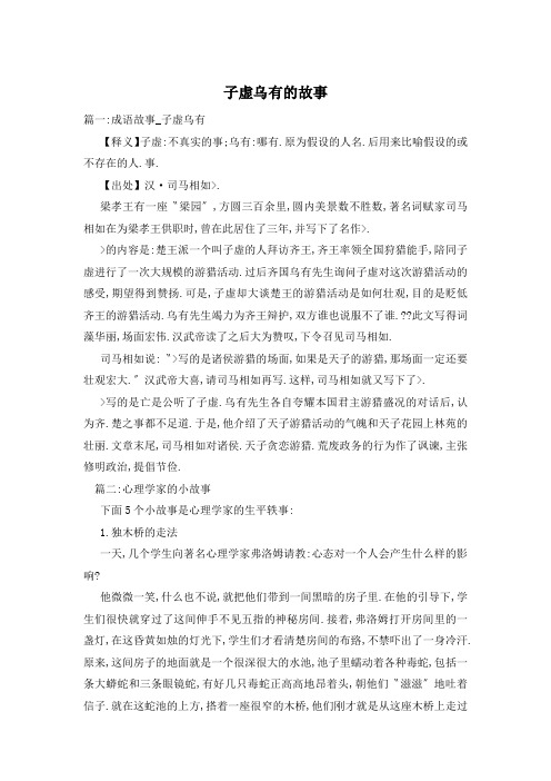 子虚乌有的故事