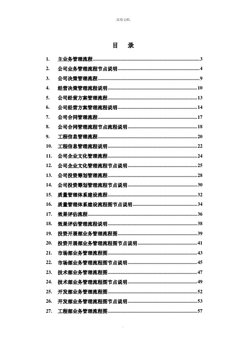 房地产企业主要业务流程汇总