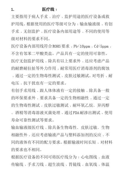 医疗电线