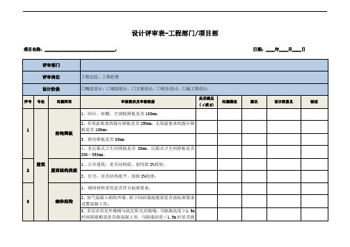 4-设计评审表-工程部门