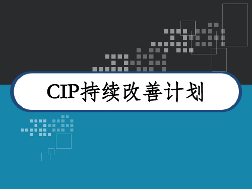 CIP持续改善计划范例 PPT