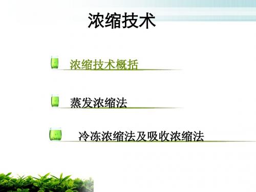 发酵：浓缩技术—孙欢欢