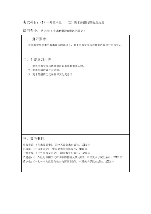 上海大学考研真题464美术传播的理论及历史