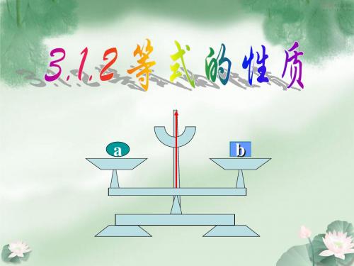 人教版七年级上册 3.1.2等式的性质课件(共34张PPT)
