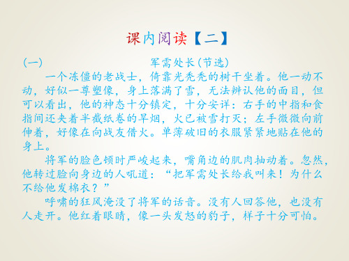 六年级下册语文期末专项复习课件课内阅读【二】∣长春版 (共16张PPT)