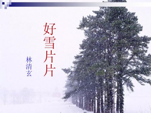 《好雪片片》课件
