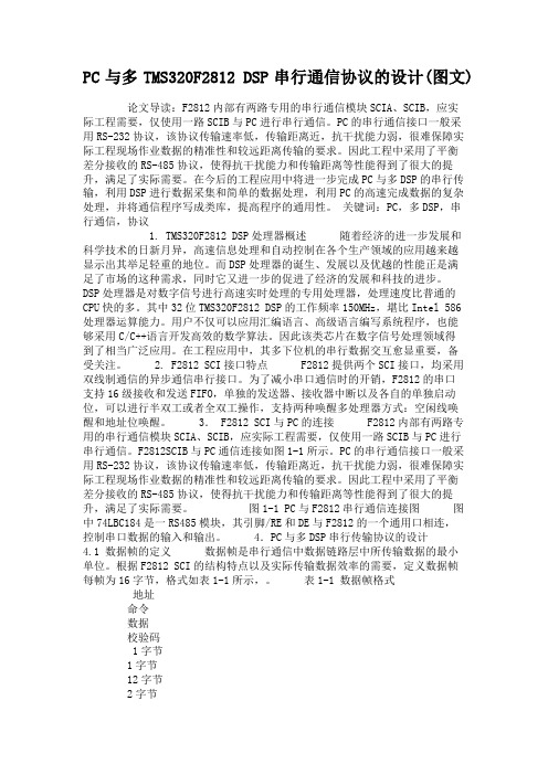 PC与多TMS320F2812DSP串行通信协议的设计(图文)(精)