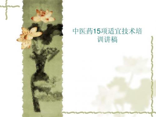 中医药适宜技术培训讲稿_刮痧_薰洗