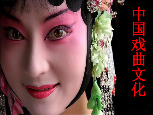 中国戏曲文化介绍综合篇ppt课件