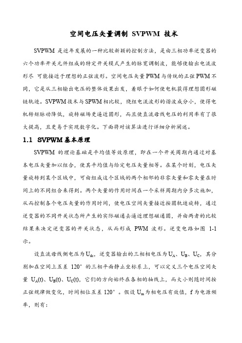 SVPWM的原理及法则推导和控制算法详解