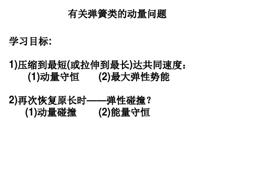 有关弹簧的动量问题