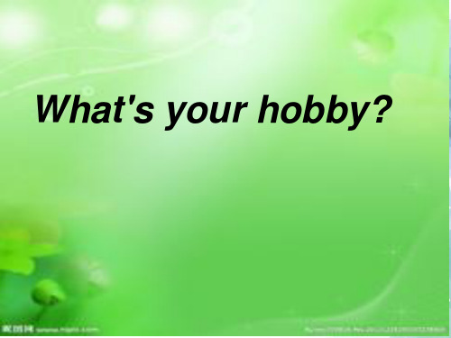 外研版(三起)-英语-六年级上册-Module 3 Unit 2 What's your hobby.教学课件