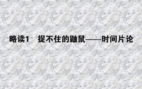 中国现代诗歌散文欣赏：7.2《捉不住的鼬鼠——时间片论》ppt课件