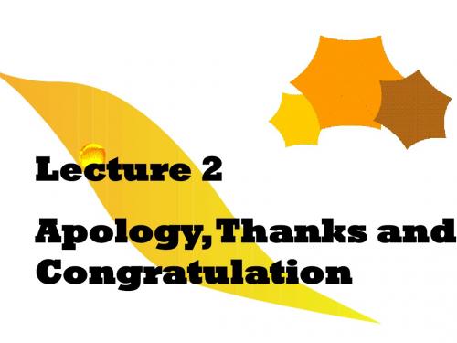 Apology Thanks and Congratulation