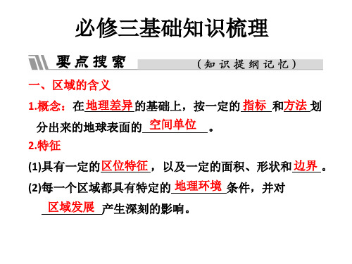 必修三基础知识梳理资料重点