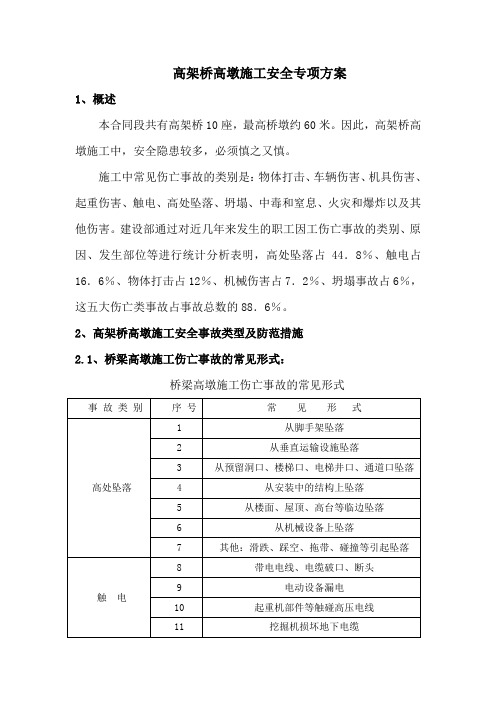 高架桥高墩施工安全专项方案