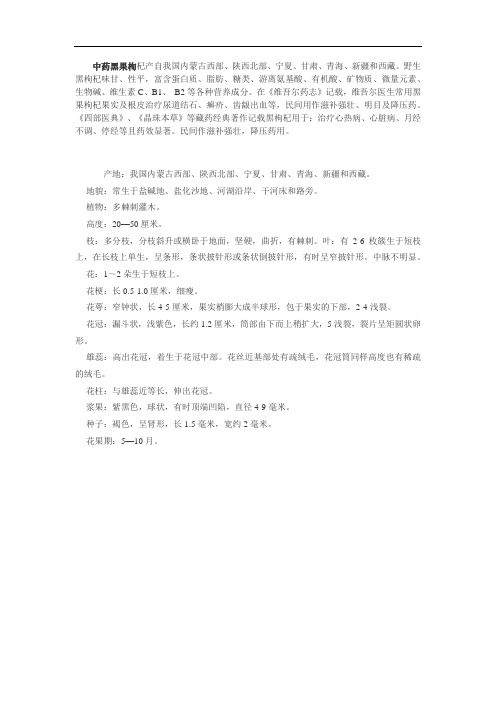 黑果枸杞