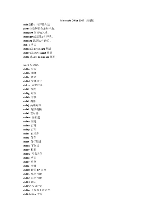 Microsoft_Office_2007_快捷键