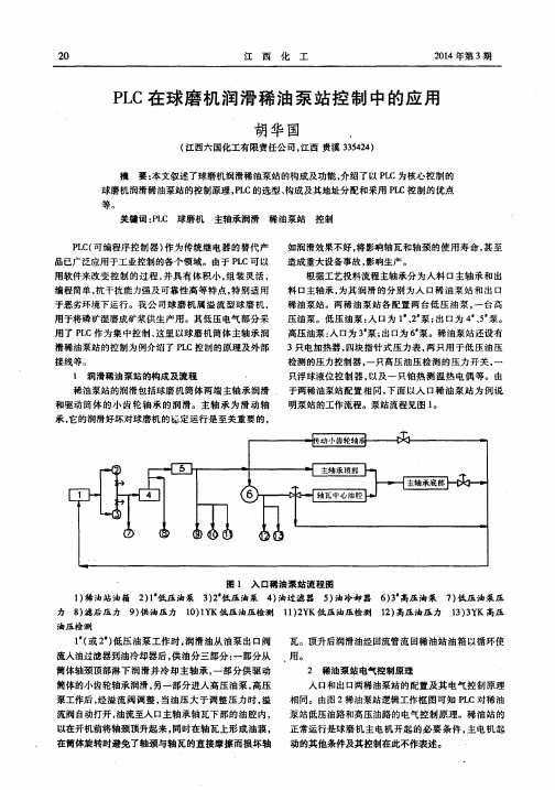 PLC在球磨机润滑稀油泵站控制中的应用
