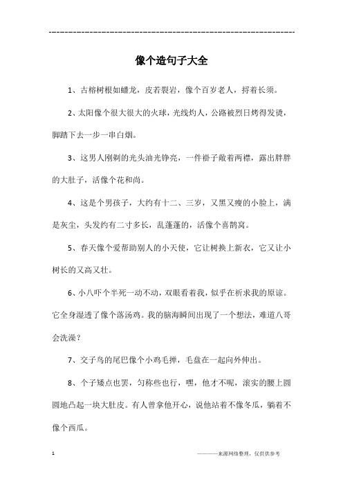 像个造句子大全