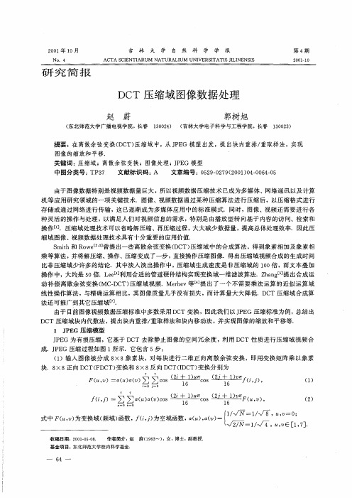 DCT压缩域图像数据处理
