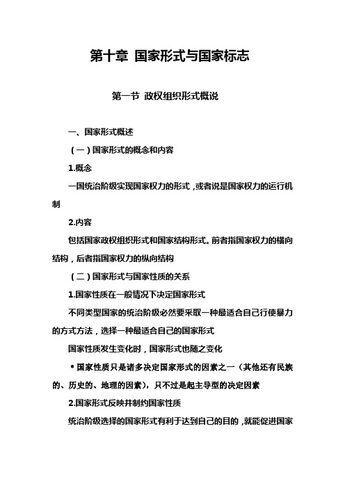 第十章 国家形式与国家标志