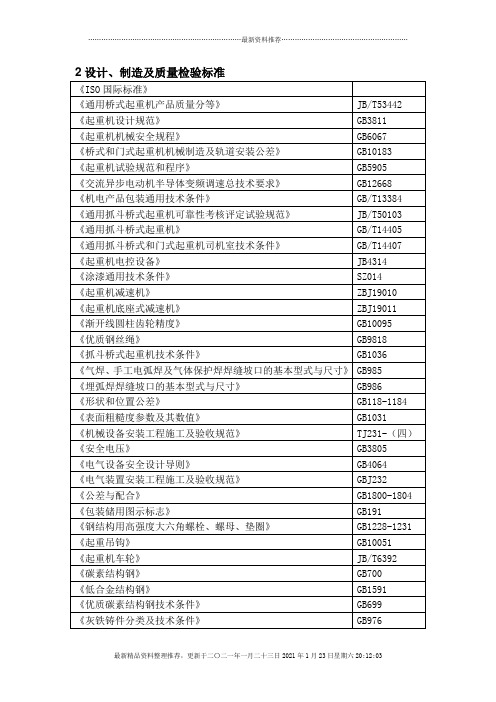 起重设备技术说明