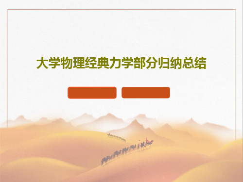 大学物理经典力学部分归纳总结共47页文档