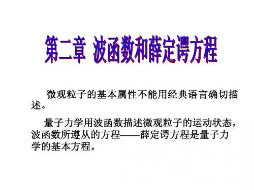 量子力学与统计力学课件第2章