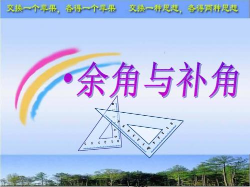 第四章多姿多彩的几何图形4.3.3_余角和补角