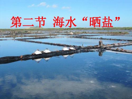 鲁教版化学九年级下册第八单元第二节《海水“晒盐”》课件